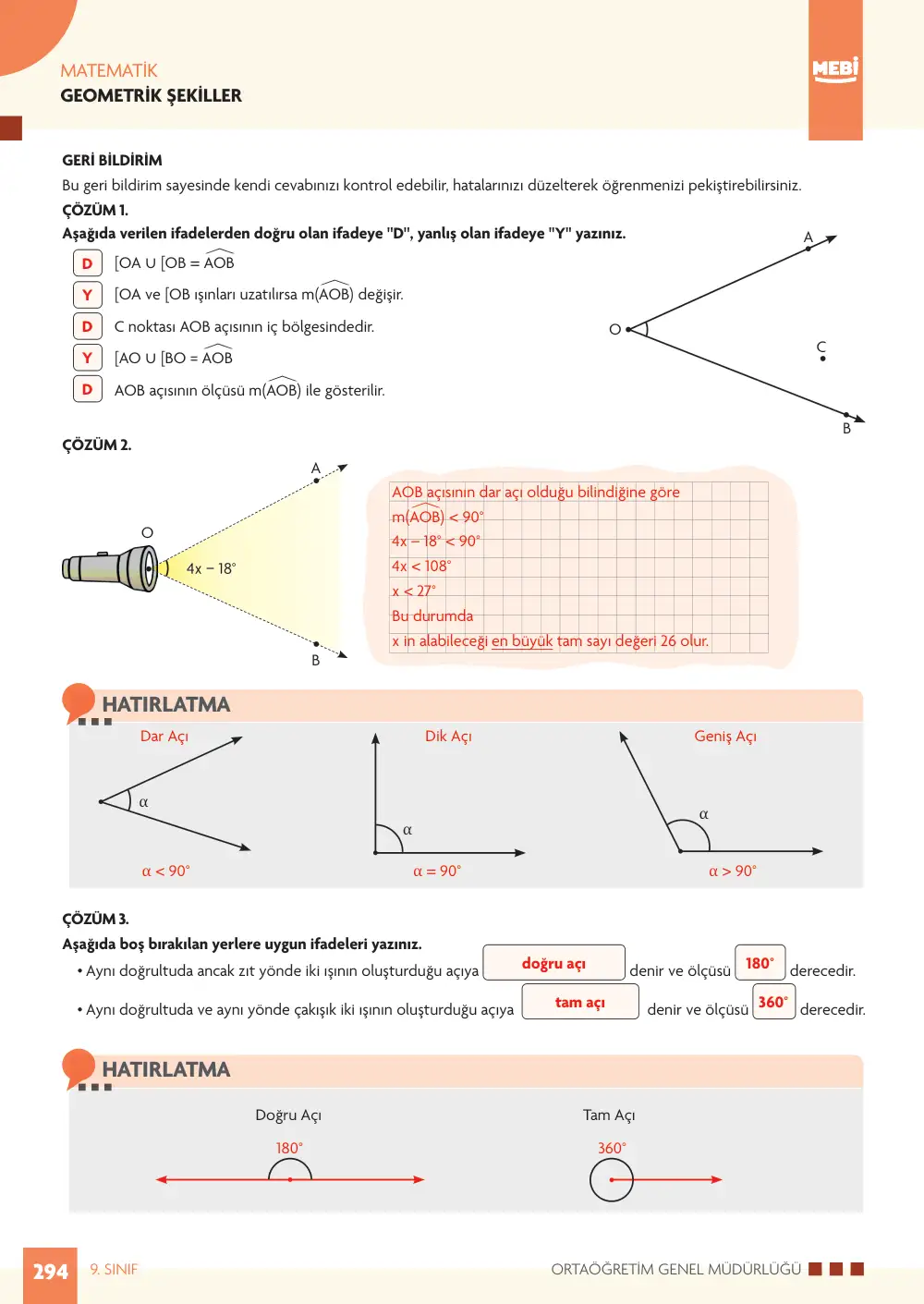 9. Sınıf Matematik Bireysel Öğrenme Etkinlikleri (2026-2027) sayfa 292