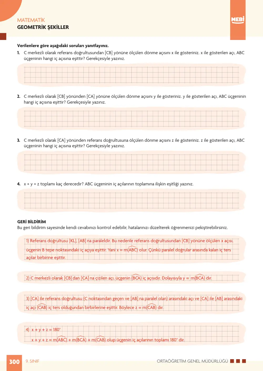 9. Sınıf Matematik Bireysel Öğrenme Etkinlikleri (2026-2027) sayfa 298