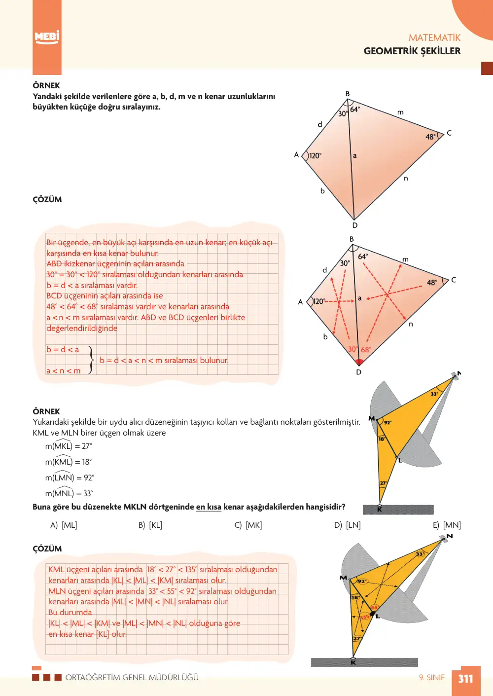 9. Sınıf Matematik Bireysel Öğrenme Etkinlikleri (2026-2027) sayfa 309