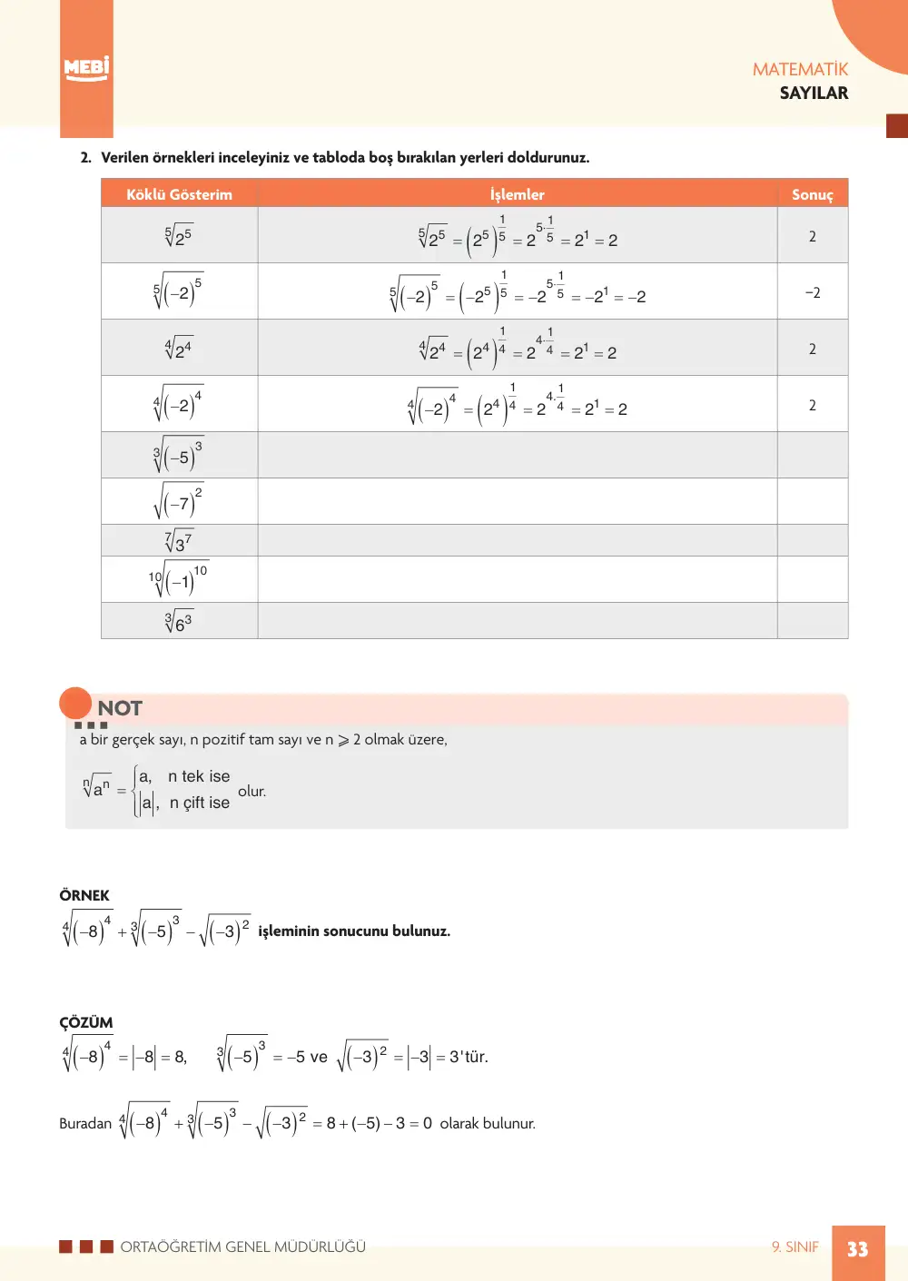 9. Sınıf Matematik Bireysel Öğrenme Etkinlikleri (2026-2027) sayfa 31