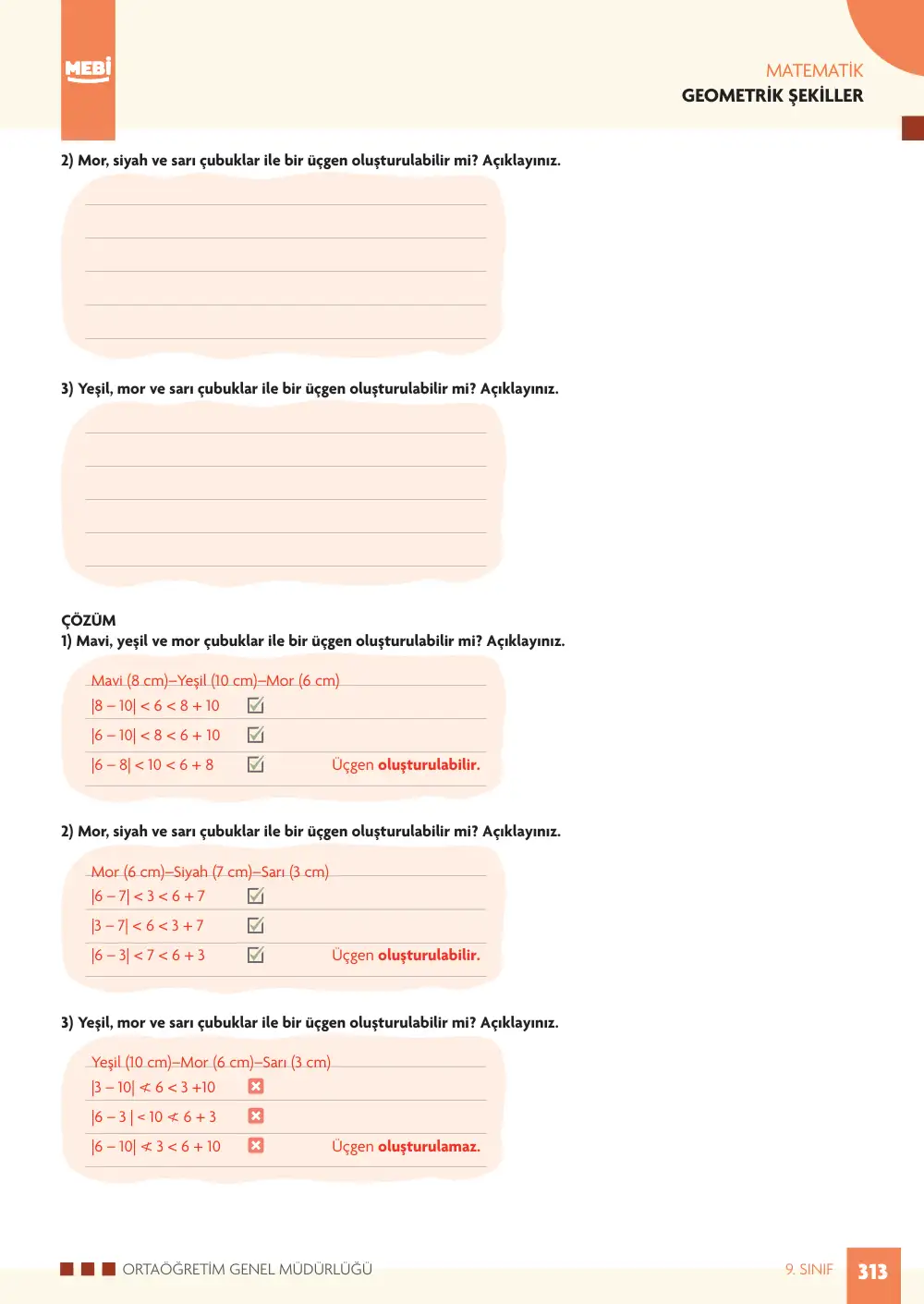 9. Sınıf Matematik Bireysel Öğrenme Etkinlikleri (2026-2027) sayfa 311