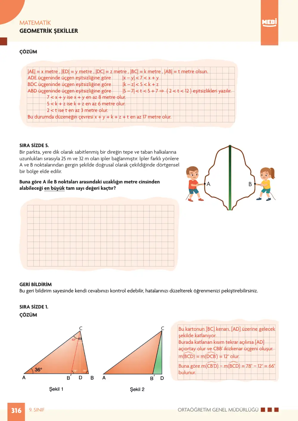 9. Sınıf Matematik Bireysel Öğrenme Etkinlikleri (2026-2027) sayfa 314