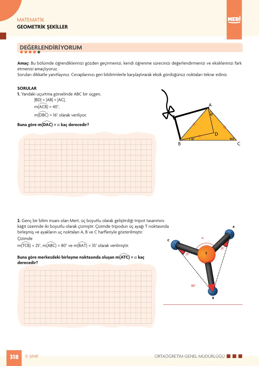9. Sınıf Matematik Bireysel Öğrenme Etkinlikleri (2026-2027) sayfa 316