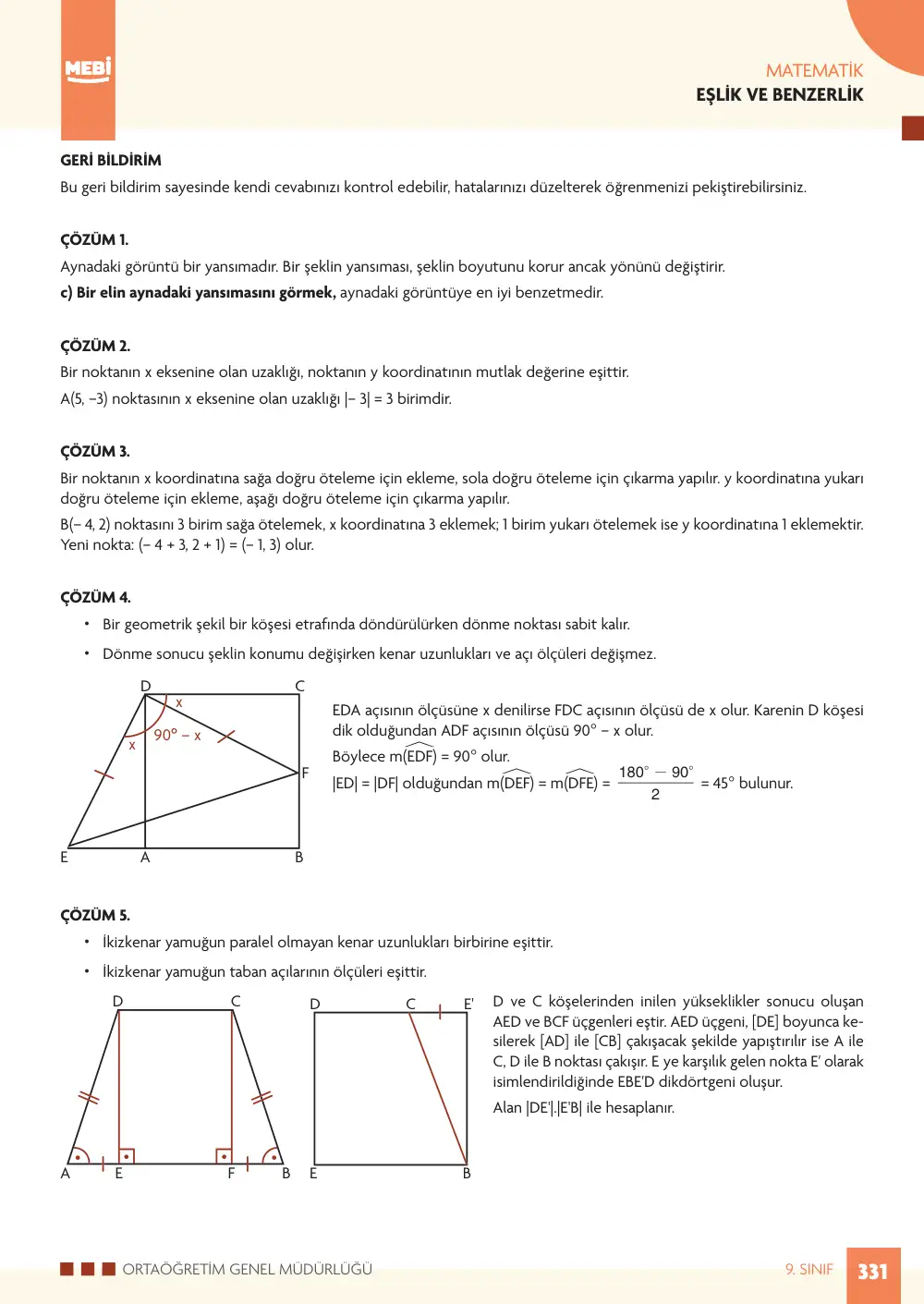 9. Sınıf Matematik Bireysel Öğrenme Etkinlikleri (2026-2027) sayfa 329