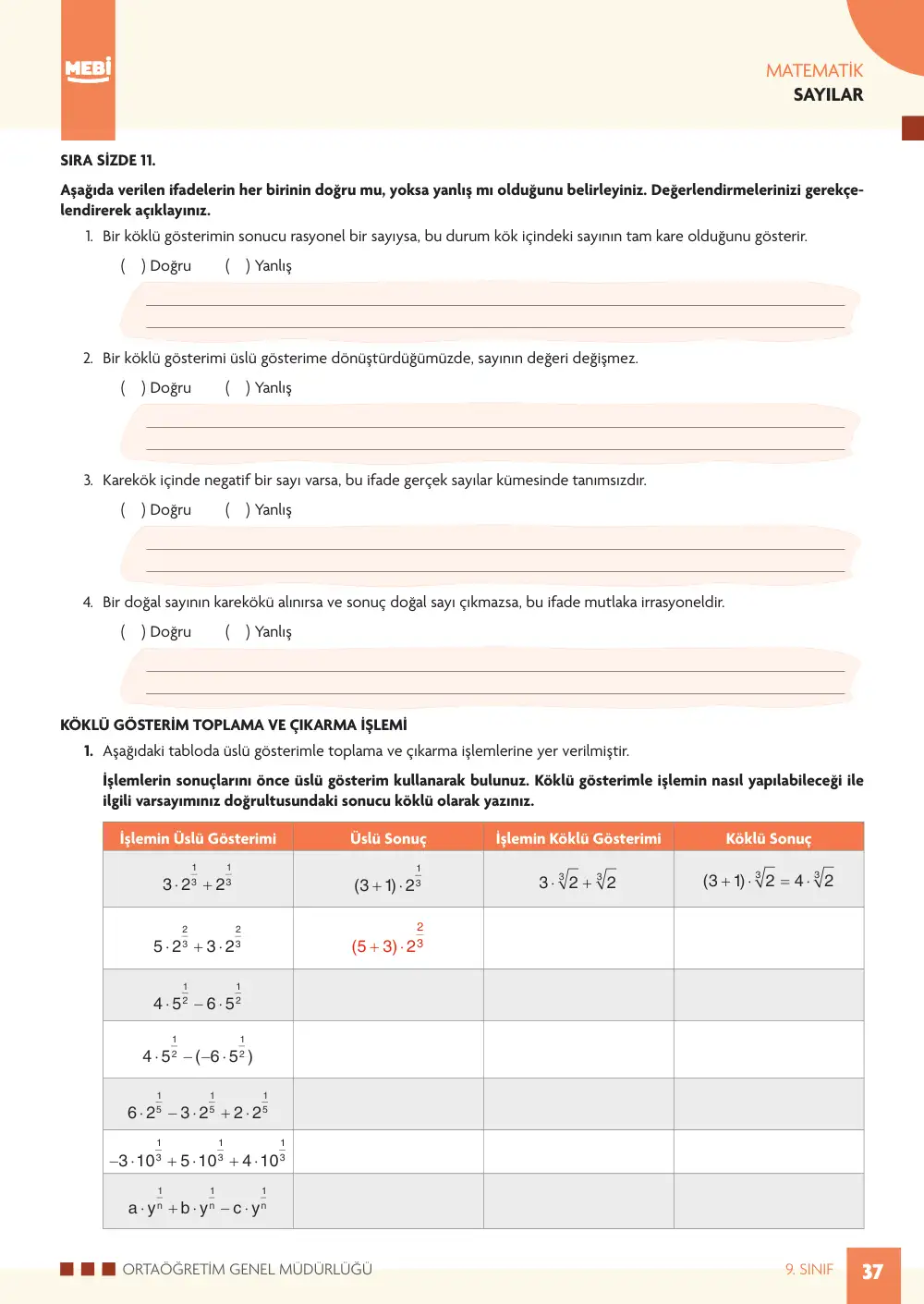 9. Sınıf Matematik Bireysel Öğrenme Etkinlikleri (2026-2027) sayfa 35