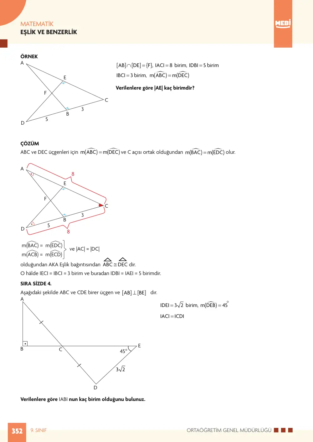 9. Sınıf Matematik Bireysel Öğrenme Etkinlikleri (2026-2027) sayfa 350