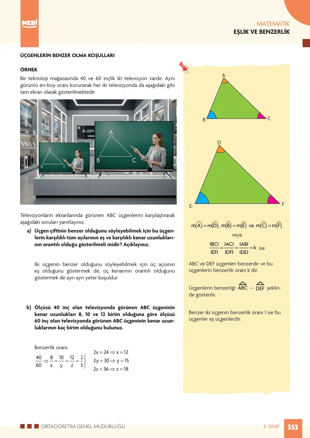 9. Sınıf Matematik Bireysel Öğrenme Etkinlikleri (2026-2027) sayfa 351