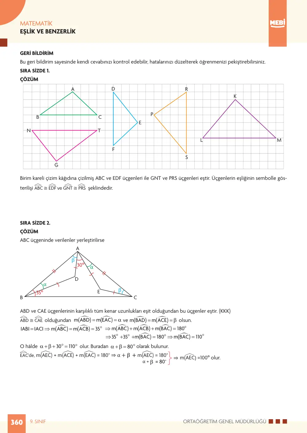 9. Sınıf Matematik Bireysel Öğrenme Etkinlikleri (2026-2027) sayfa 358