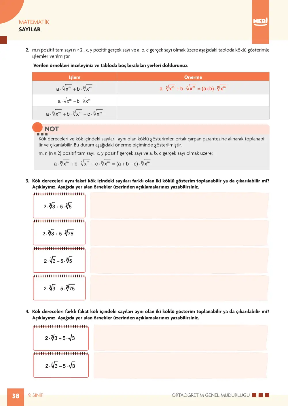 9. Sınıf Matematik Bireysel Öğrenme Etkinlikleri (2026-2027) sayfa 36