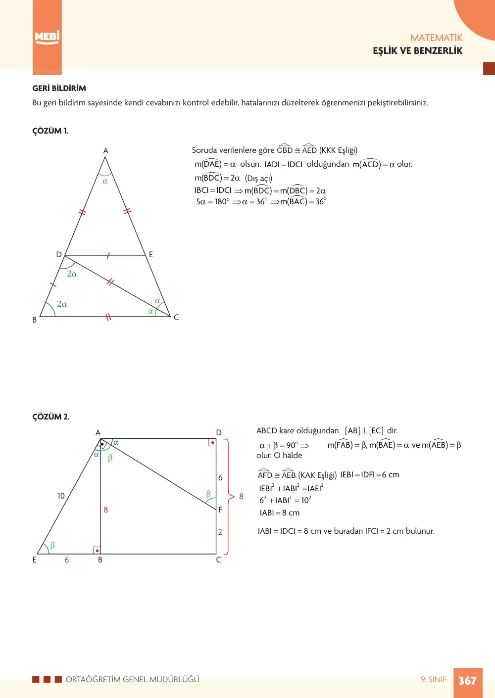 9. Sınıf Matematik Bireysel Öğrenme Etkinlikleri (2026-2027) sayfa 365
