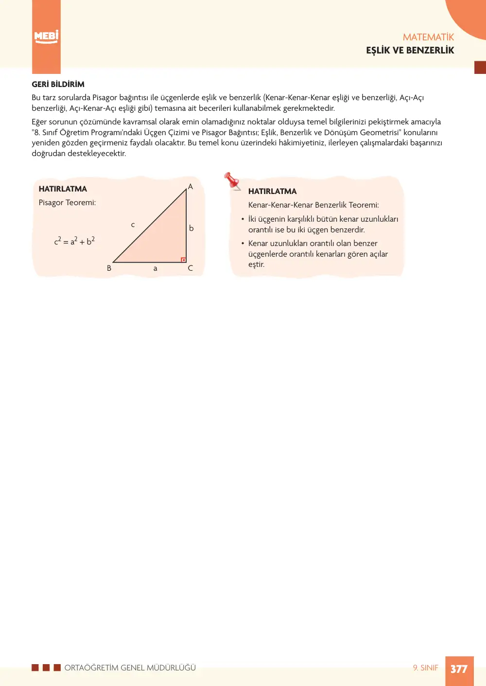 9. Sınıf Matematik Bireysel Öğrenme Etkinlikleri (2026-2027) sayfa 375