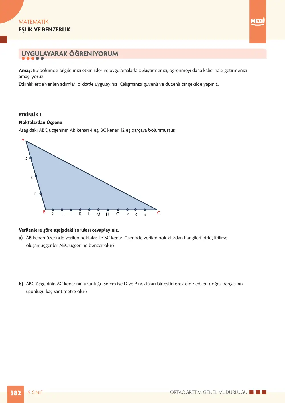 9. Sınıf Matematik Bireysel Öğrenme Etkinlikleri (2026-2027) sayfa 380