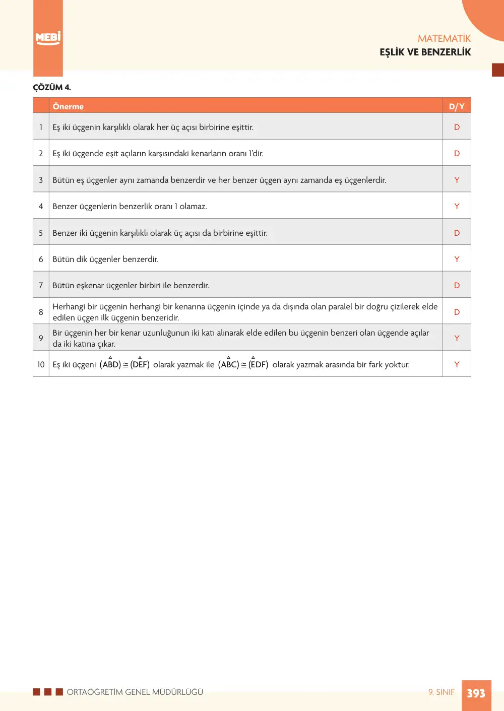 9. Sınıf Matematik Bireysel Öğrenme Etkinlikleri (2026-2027) sayfa 391