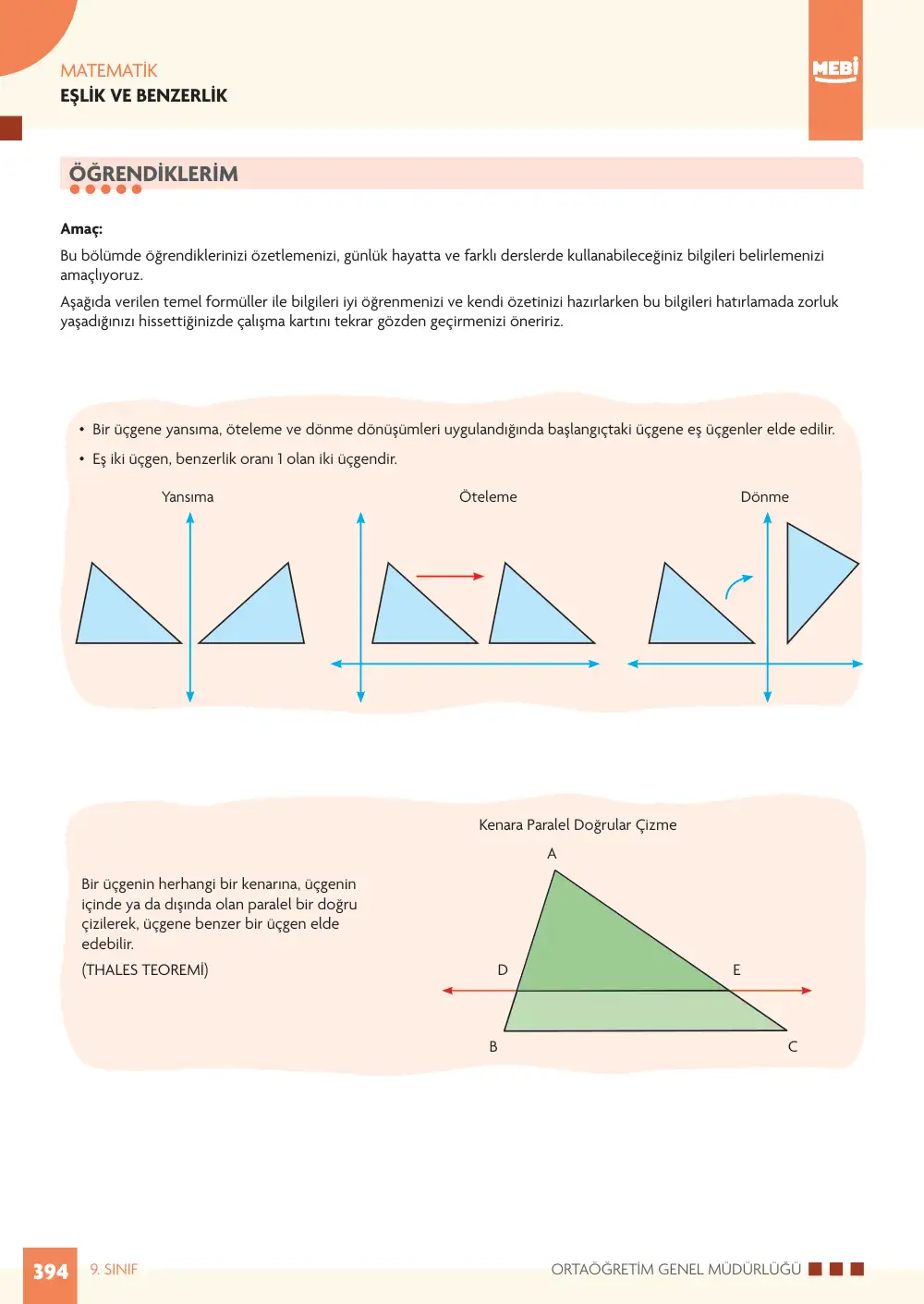 9. Sınıf Matematik Bireysel Öğrenme Etkinlikleri (2026-2027) sayfa 392