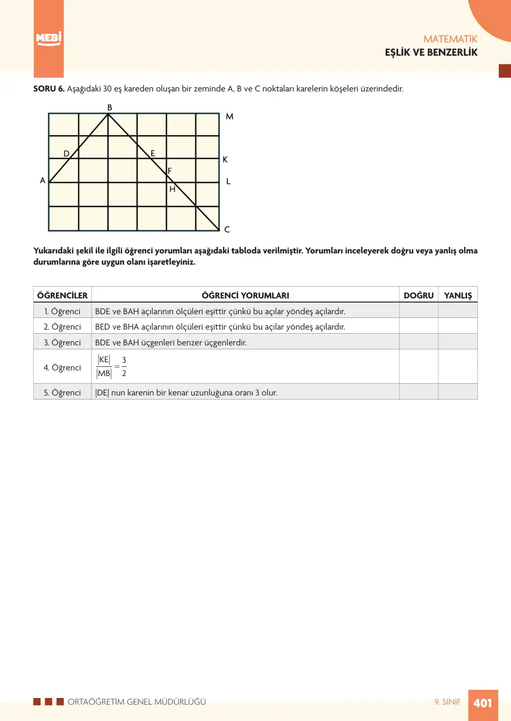 9. Sınıf Matematik Bireysel Öğrenme Etkinlikleri (2026-2027) sayfa 399