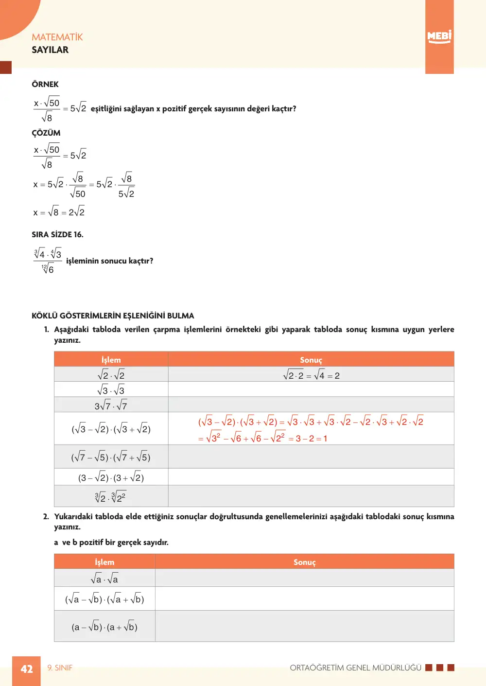 9. Sınıf Matematik Bireysel Öğrenme Etkinlikleri (2026-2027) sayfa 40