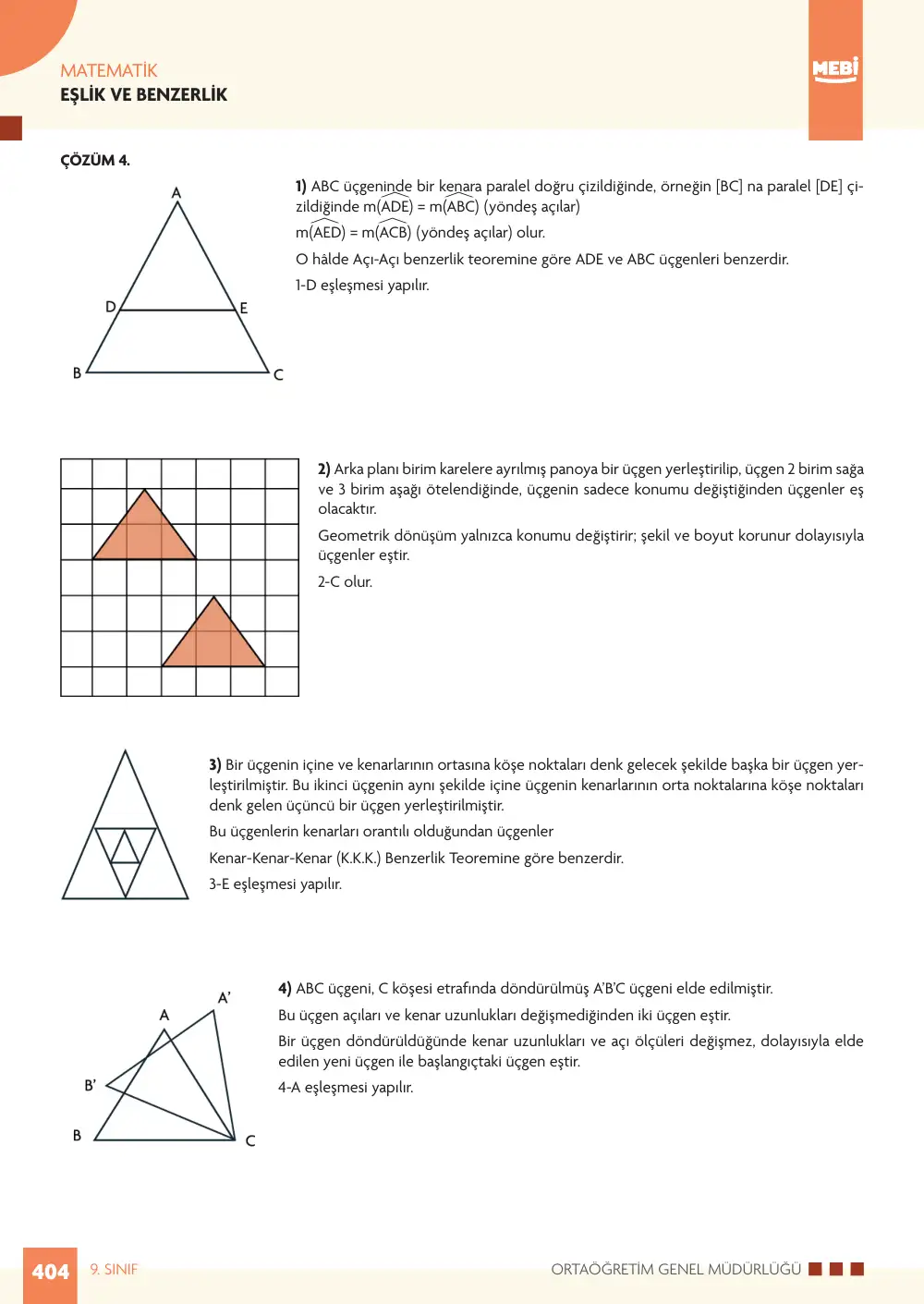 9. Sınıf Matematik Bireysel Öğrenme Etkinlikleri (2026-2027) sayfa 402