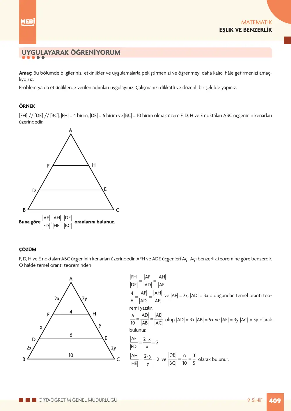 9. Sınıf Matematik Bireysel Öğrenme Etkinlikleri (2026-2027) sayfa 407
