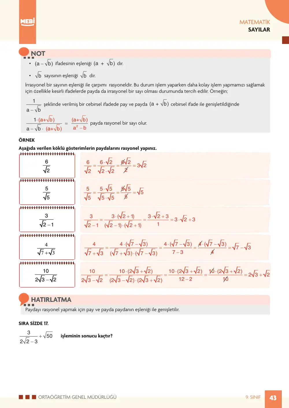 9. Sınıf Matematik Bireysel Öğrenme Etkinlikleri (2026-2027) sayfa 41