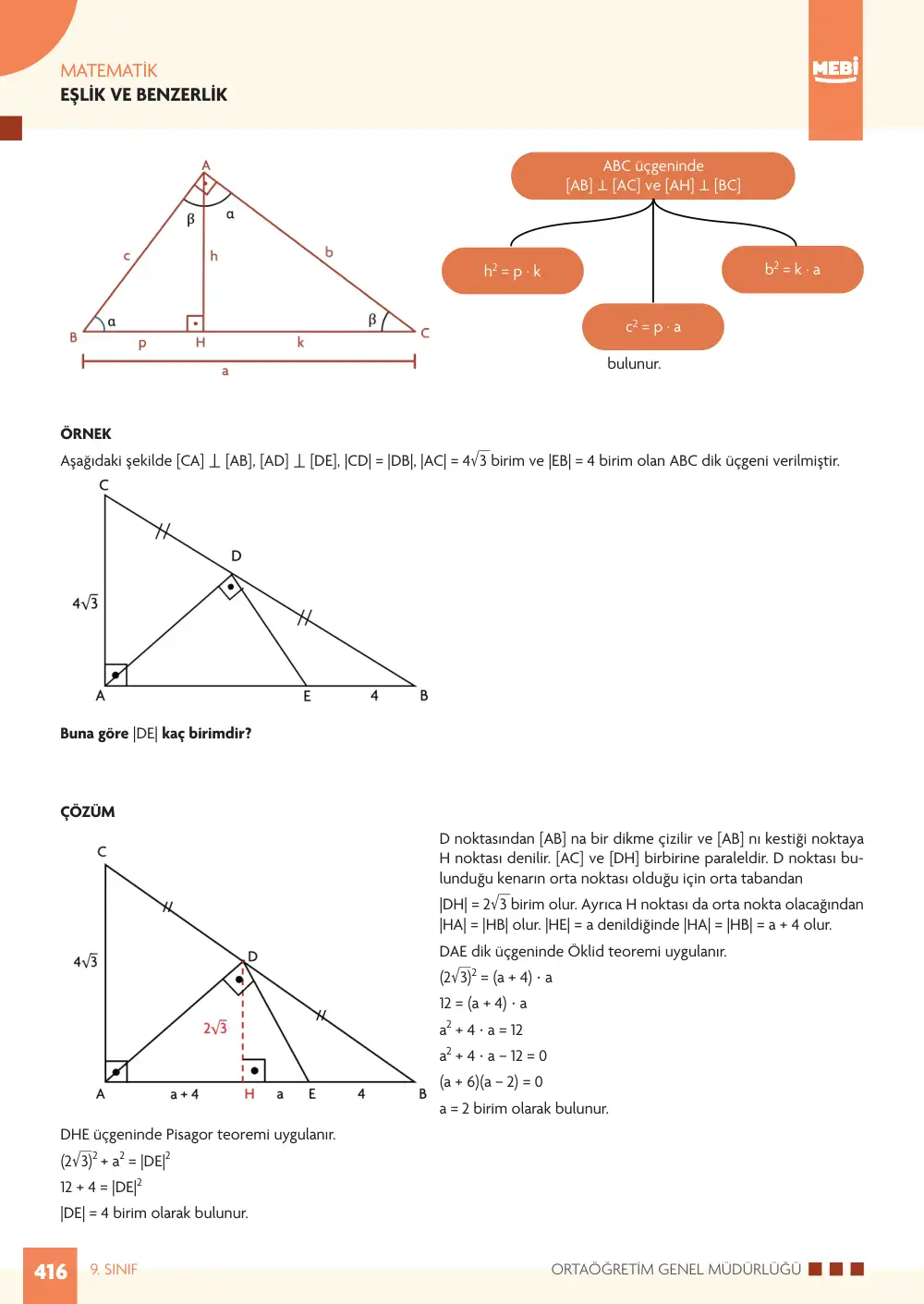 9. Sınıf Matematik Bireysel Öğrenme Etkinlikleri (2026-2027) sayfa 414