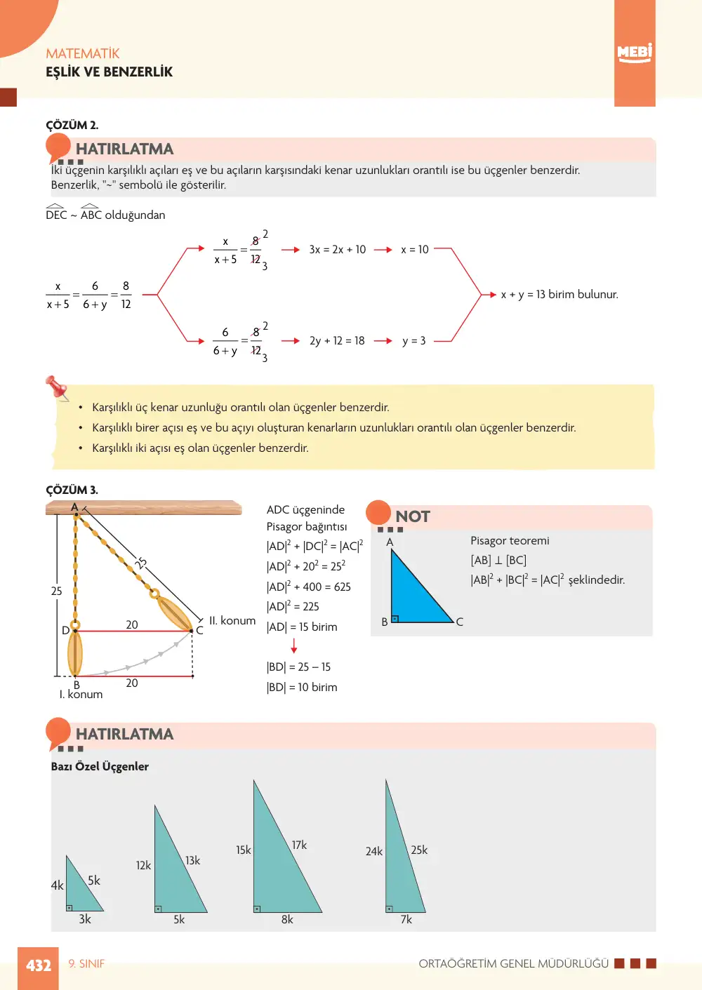 9. Sınıf Matematik Bireysel Öğrenme Etkinlikleri (2026-2027) sayfa 430