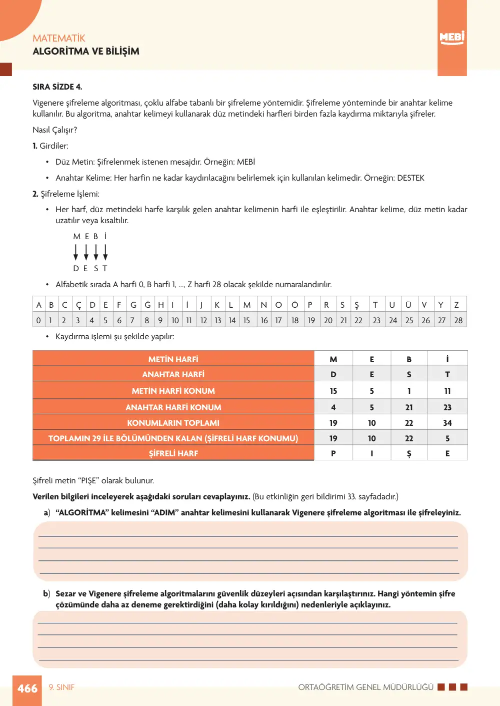 9. Sınıf Matematik Bireysel Öğrenme Etkinlikleri (2026-2027) sayfa 464