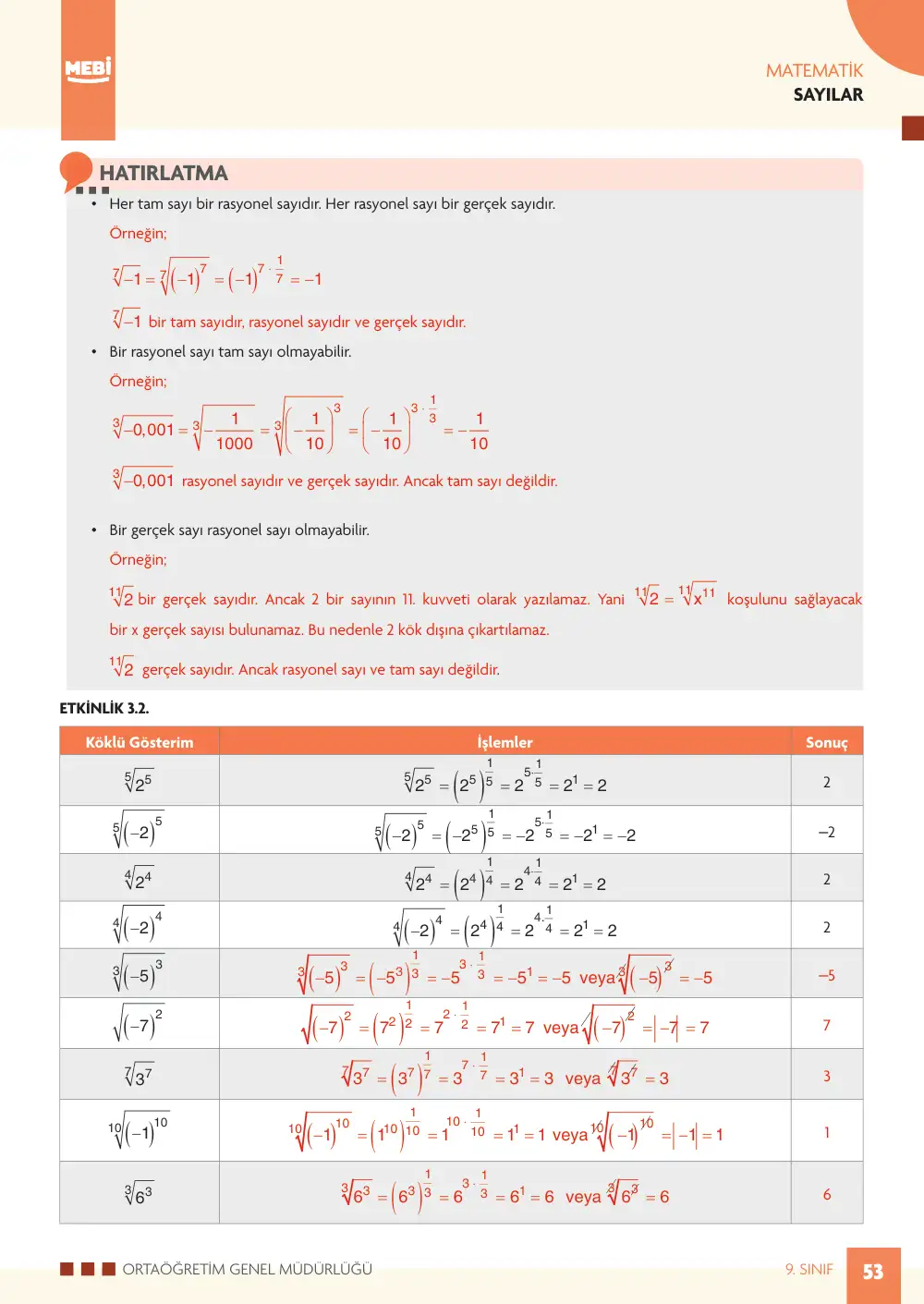 9. Sınıf Matematik Bireysel Öğrenme Etkinlikleri (2026-2027) sayfa 51