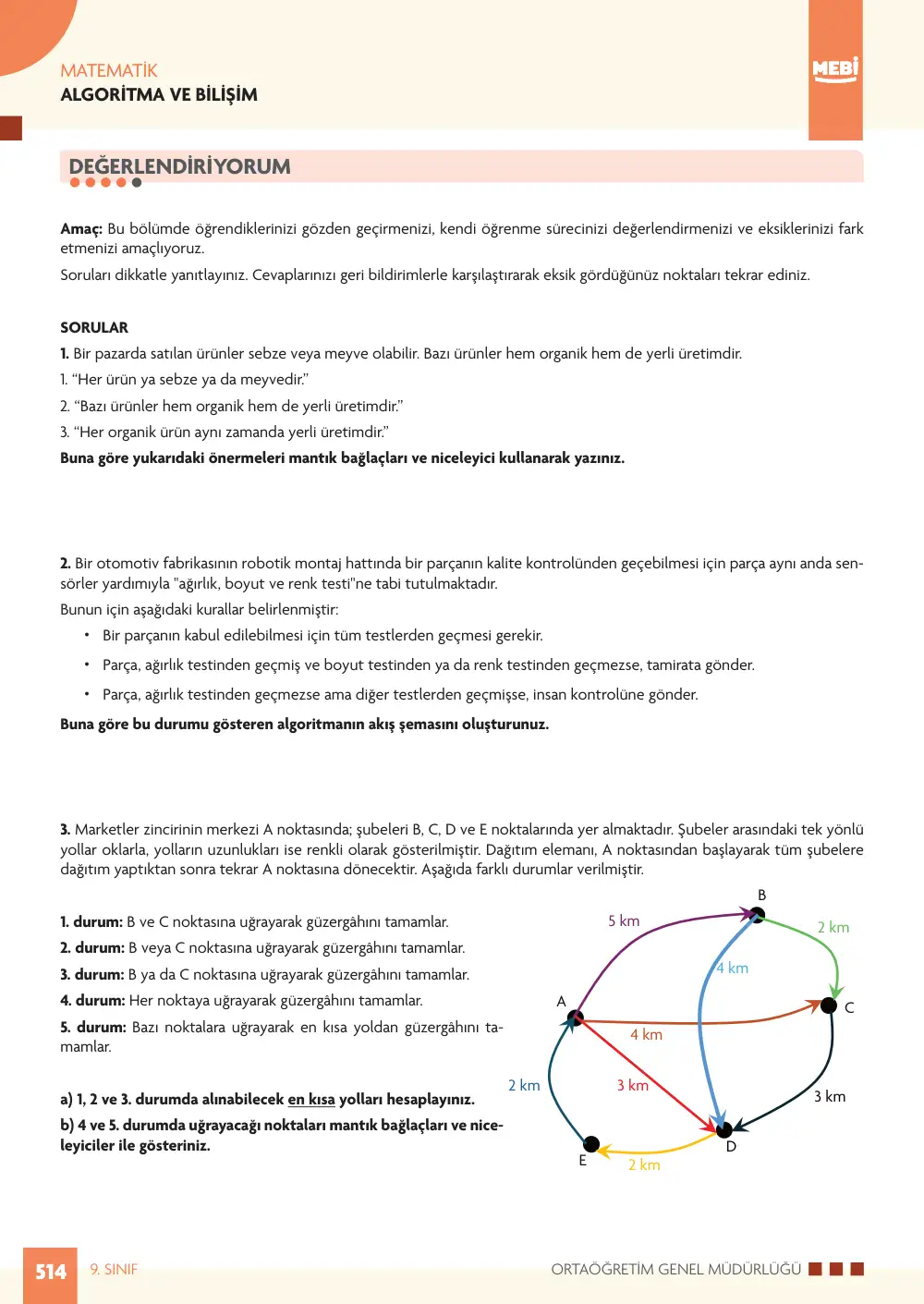 9. Sınıf Matematik Bireysel Öğrenme Etkinlikleri (2026-2027) sayfa 512
