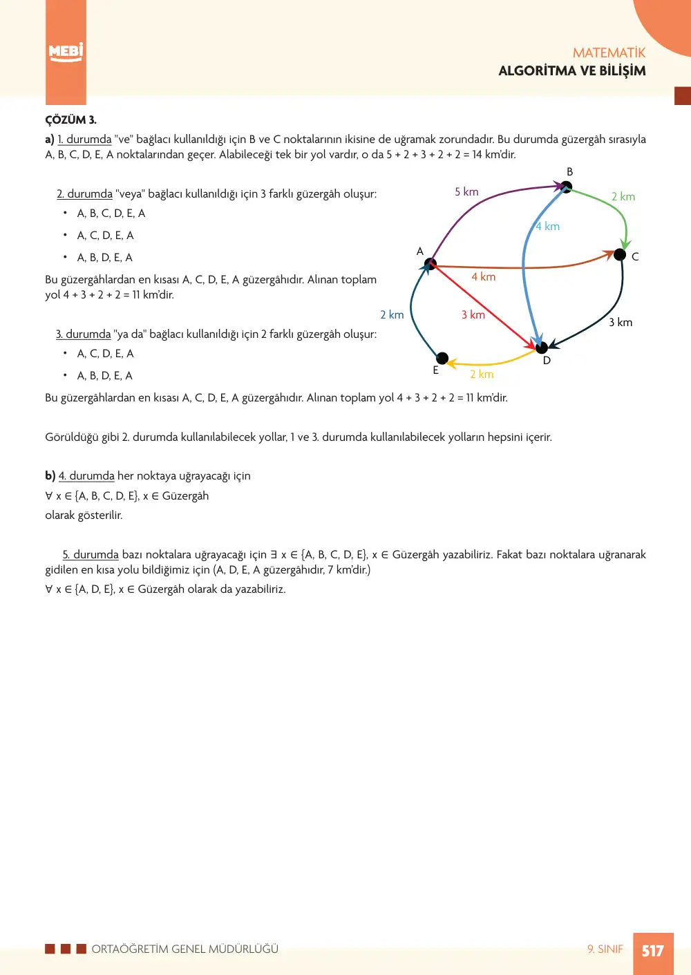 9. Sınıf Matematik Bireysel Öğrenme Etkinlikleri (2026-2027) sayfa 515