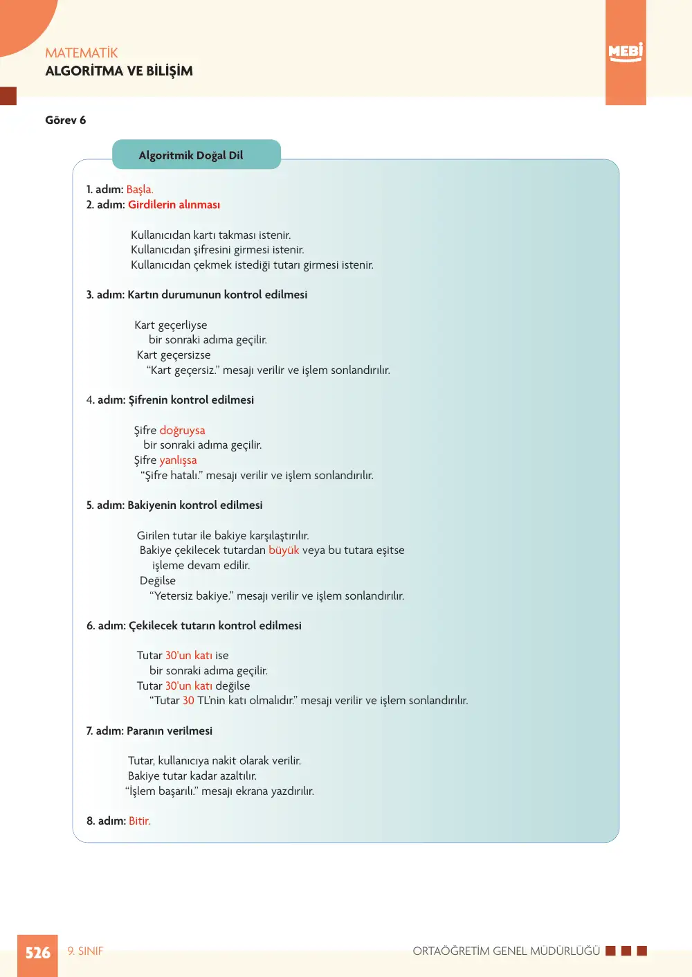 9. Sınıf Matematik Bireysel Öğrenme Etkinlikleri (2026-2027) sayfa 524