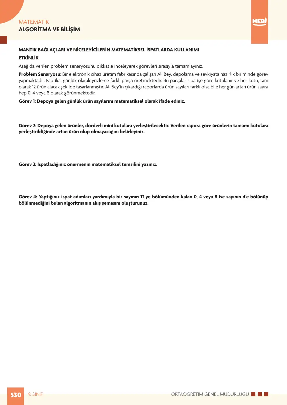 9. Sınıf Matematik Bireysel Öğrenme Etkinlikleri (2026-2027) sayfa 528