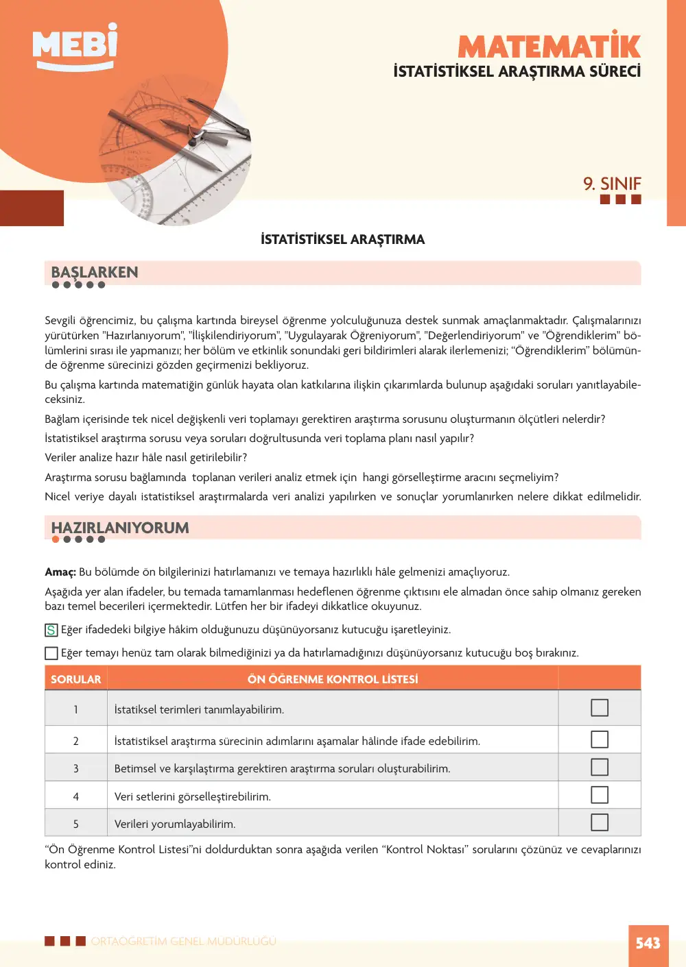 9. Sınıf Matematik Bireysel Öğrenme Etkinlikleri (2026-2027) sayfa 541