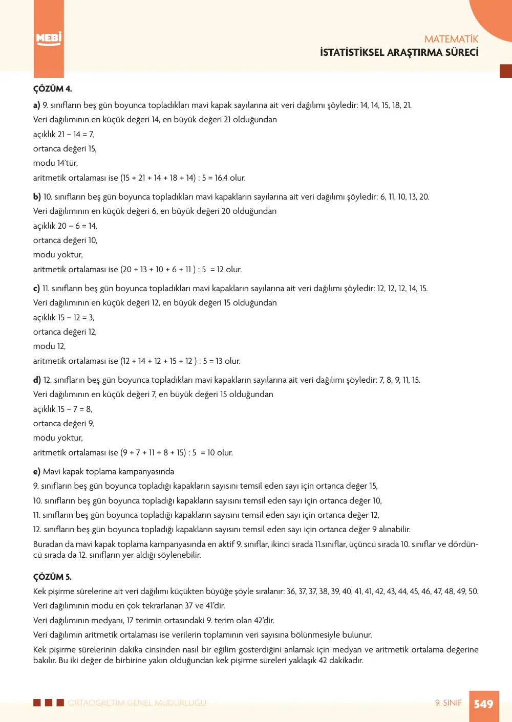 9. Sınıf Matematik Bireysel Öğrenme Etkinlikleri (2026-2027) sayfa 547