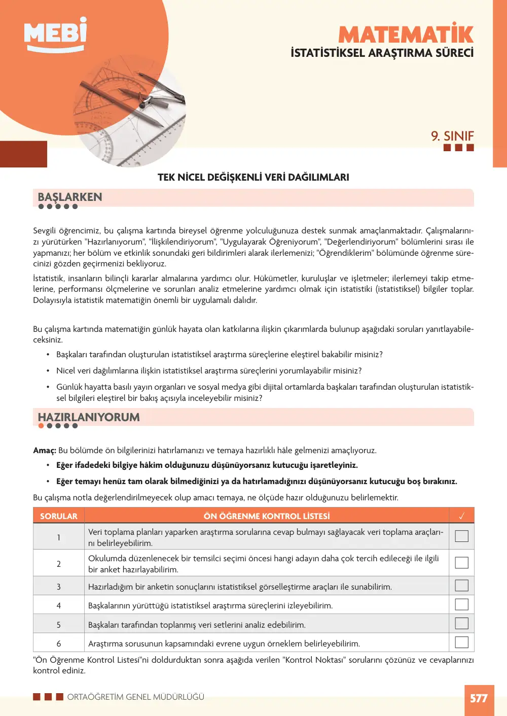 9. Sınıf Matematik Bireysel Öğrenme Etkinlikleri (2026-2027) sayfa 575