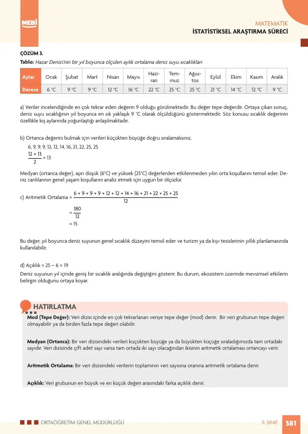 9. Sınıf Matematik Bireysel Öğrenme Etkinlikleri (2026-2027) sayfa 579