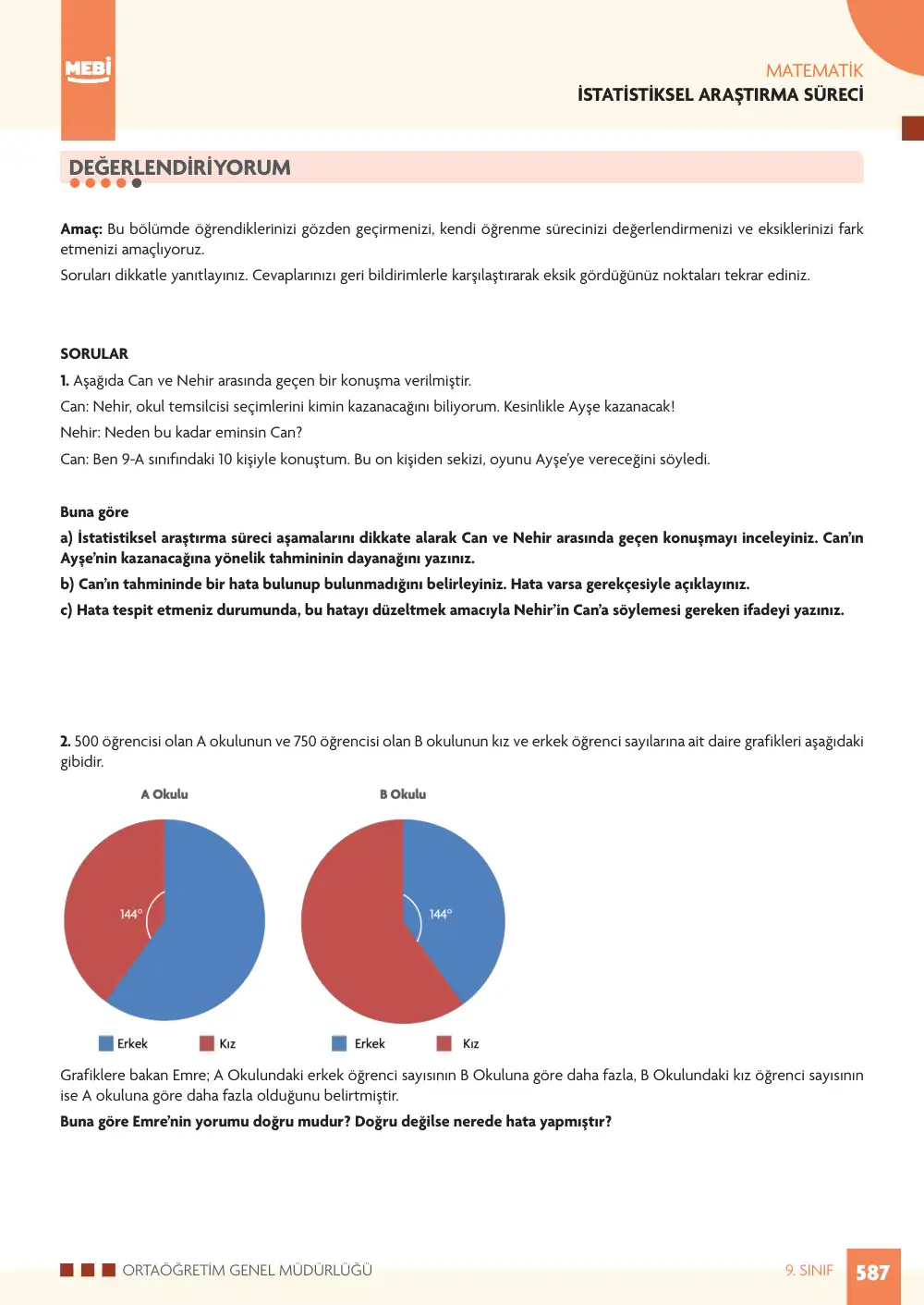 9. Sınıf Matematik Bireysel Öğrenme Etkinlikleri (2026-2027) sayfa 585