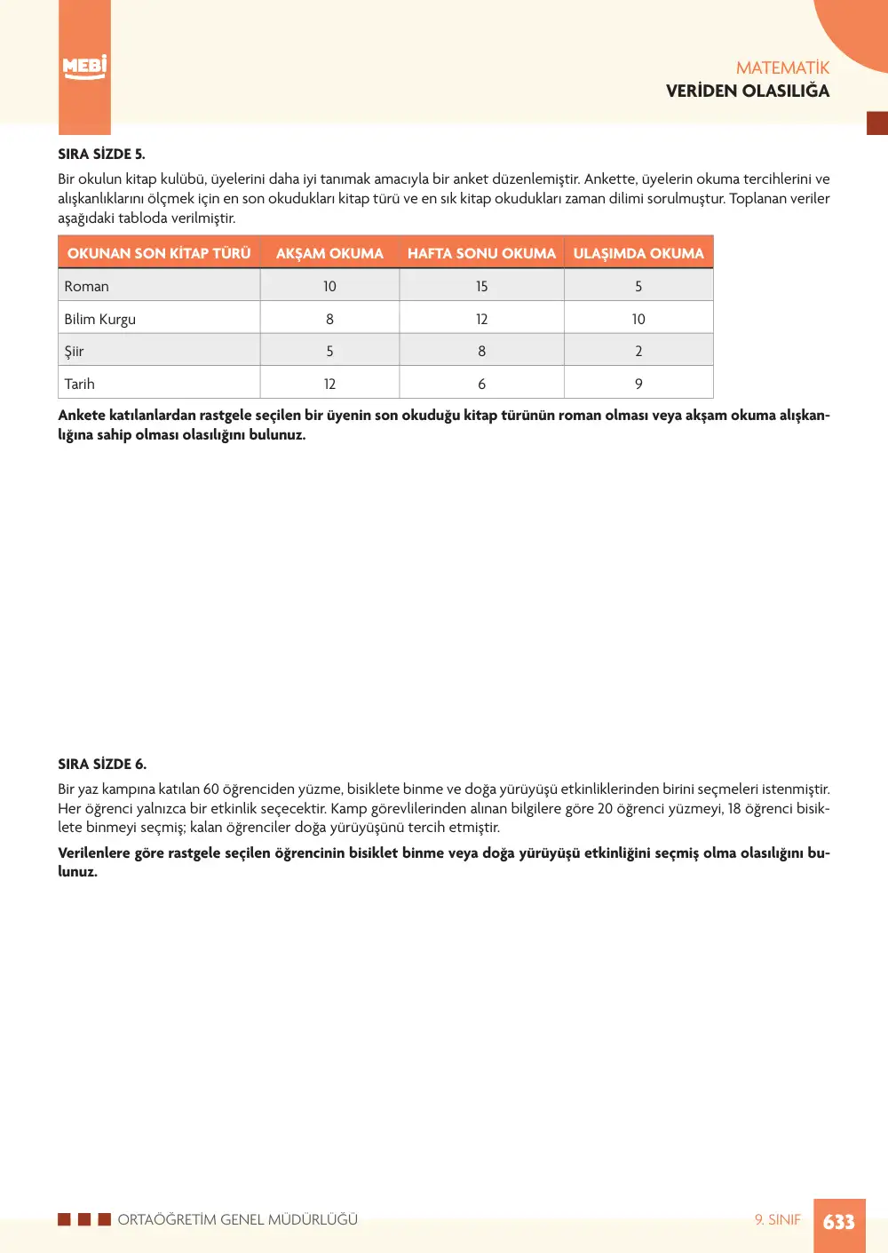 9. Sınıf Matematik Bireysel Öğrenme Etkinlikleri (2026-2027) sayfa 631