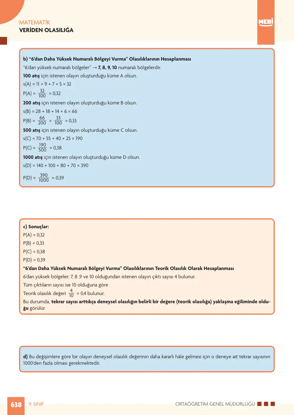 9. Sınıf Matematik Bireysel Öğrenme Etkinlikleri (2026-2027) sayfa 636