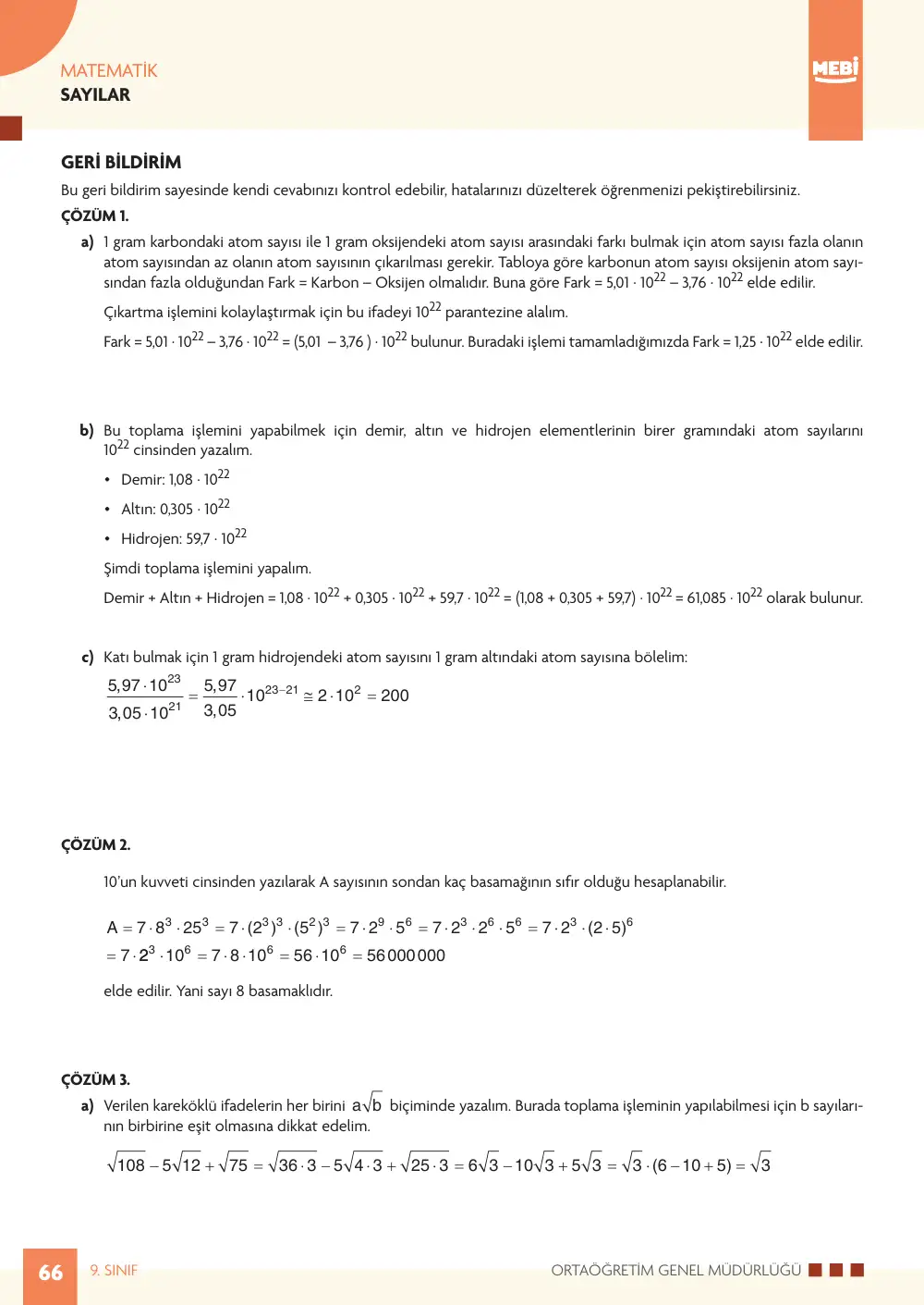 9. Sınıf Matematik Bireysel Öğrenme Etkinlikleri (2026-2027) sayfa 64