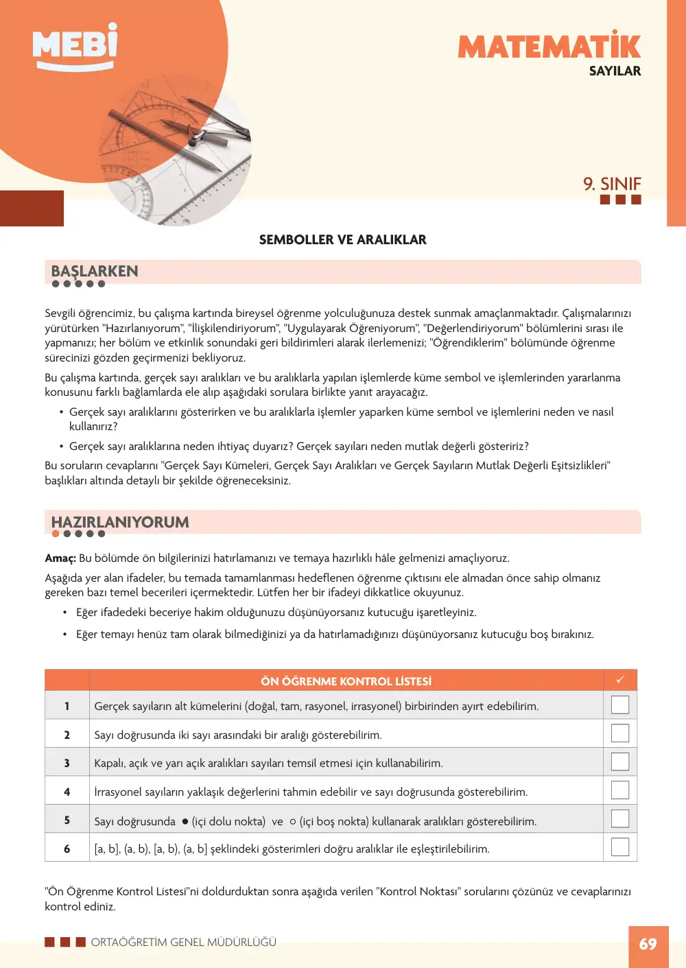 9. Sınıf Matematik Bireysel Öğrenme Etkinlikleri (2026-2027) sayfa 67