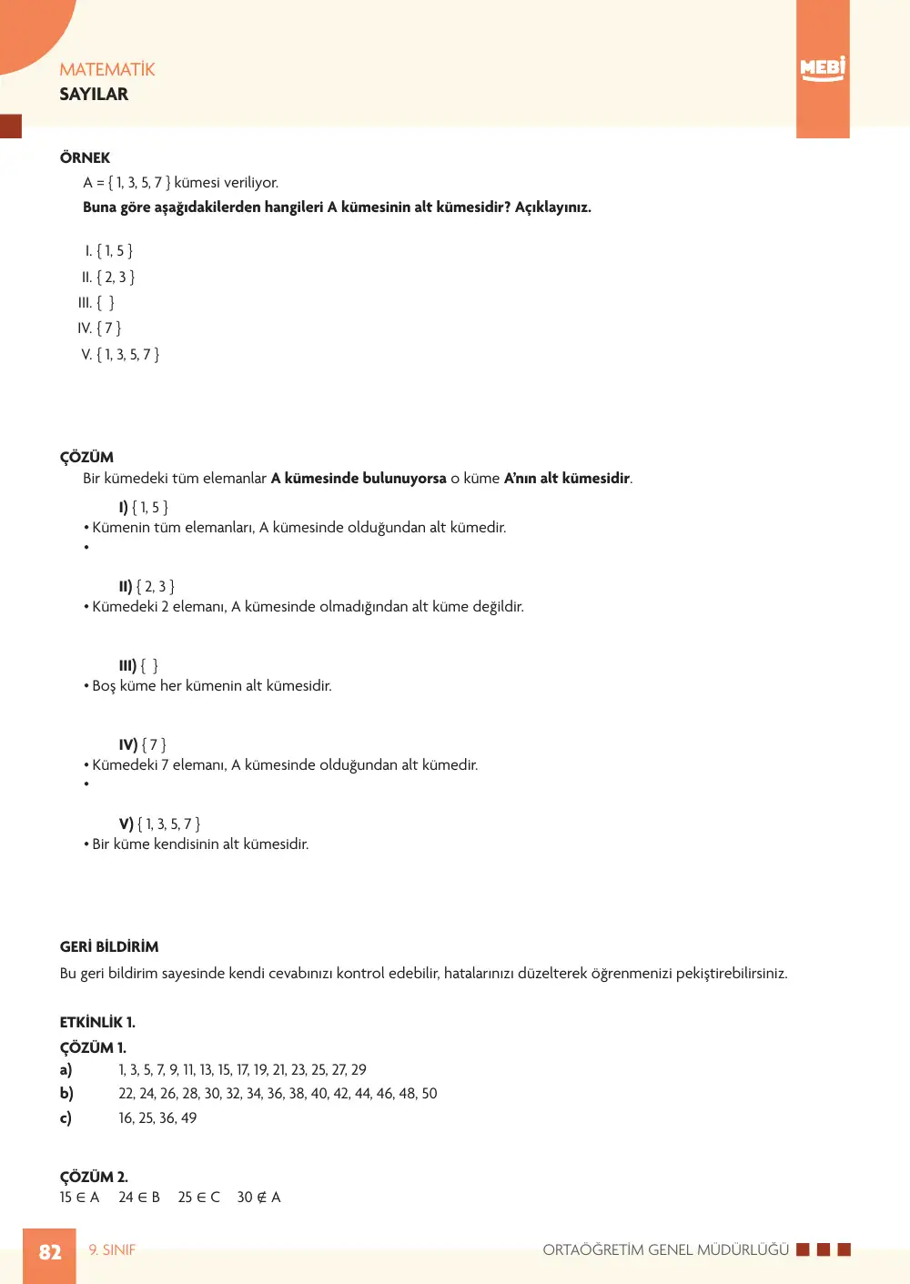 9. Sınıf Matematik Bireysel Öğrenme Etkinlikleri (2026-2027) sayfa 80