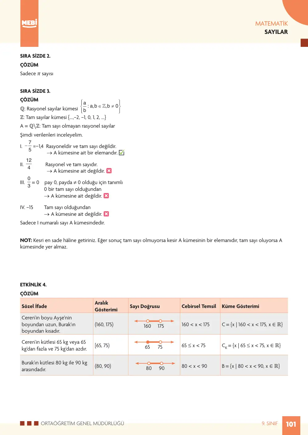 9. Sınıf Matematik Bireysel Öğrenme Etkinlikleri (2026-2027) sayfa 99