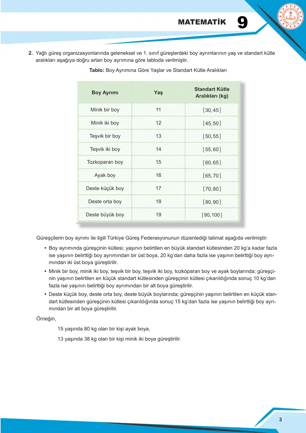 9. Sınıf Matematik Çalışma Kâğıdı: MAT.9.1.2 Gerçek sayı aralıklarının gösteriminde ve aralıklarla ilgili işlemlerde küme sembol ve işlemlerinden yararlanabilme cevap anahtarı sayfa 4