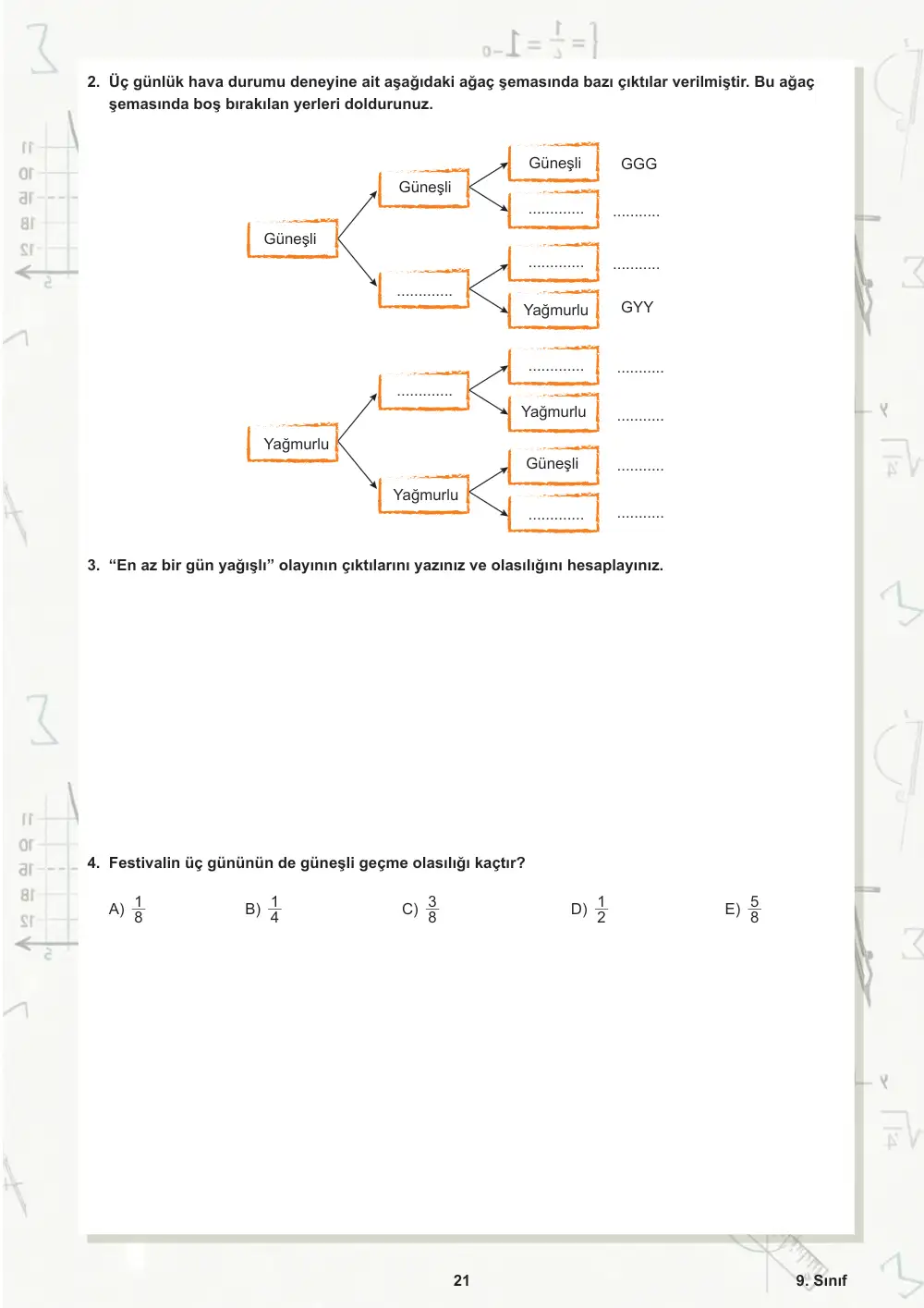 9. Sınıf Matematik Öğrenme Etkinlikleri Seti 2 (2025-2026) sayfa 22