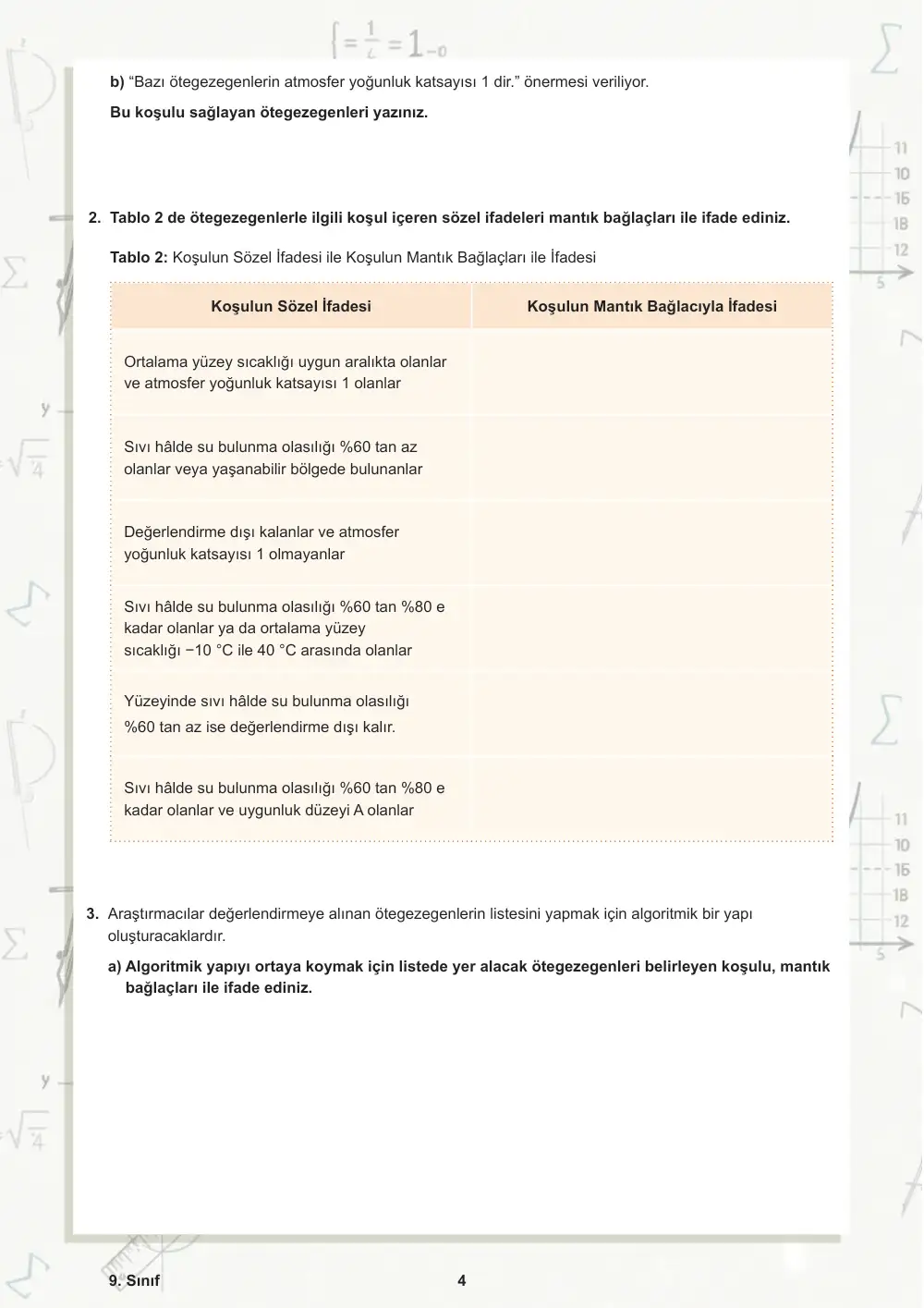 9. Sınıf Matematik Öğrenme Etkinlikleri Seti 2 (2025-2026) sayfa 5