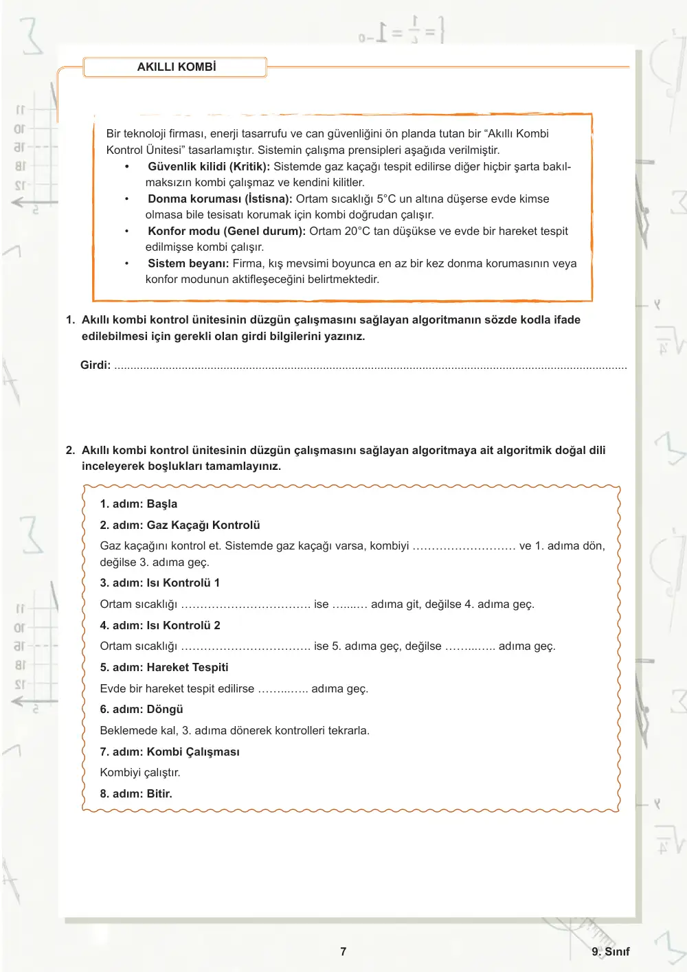 9. Sınıf Matematik Öğrenme Etkinlikleri Seti 2 (2025-2026) sayfa 8