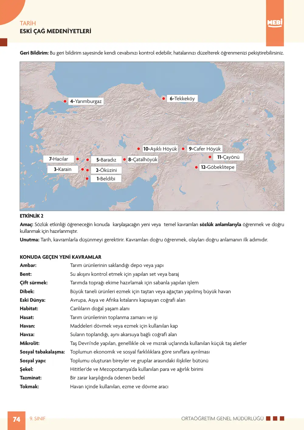 9. Sınıf Tarih Bireysel Öğrenme Etkinlikleri (2026-2027) sayfa 72
