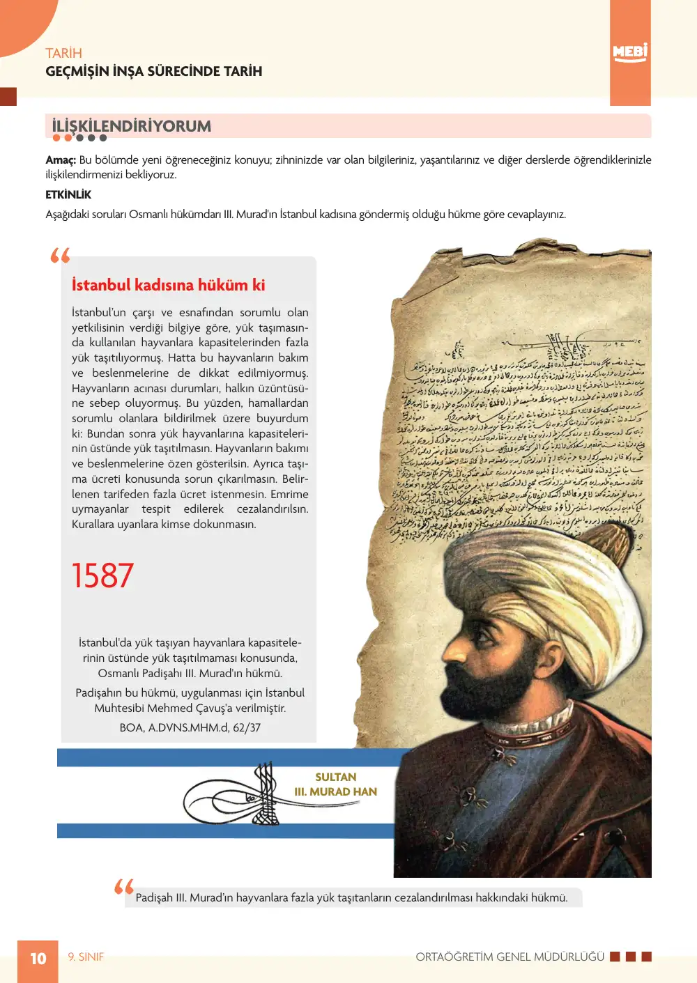9. Sınıf Tarih Bireysel Öğrenme Etkinlikleri (2026-2027) sayfa 8