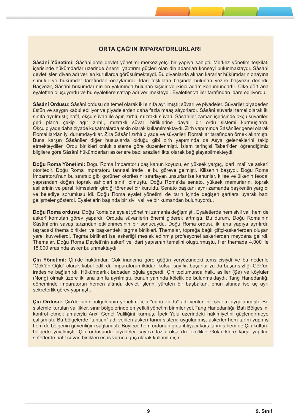 9. Sınıf Tarih Öğrenme Etkinlikleri Seti 2 (2025-2026) sayfa 10