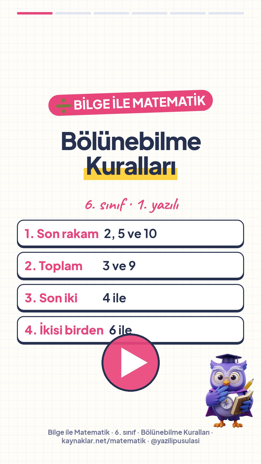 Bilge anlatıyor: Bölünebilme Kuralları